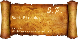 Suri Piroska névjegykártya